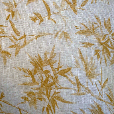 Cotton shirtings: butter & soft yellow bamboo print